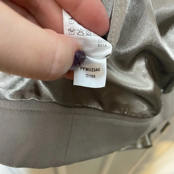 KENZIE Asymmetrical Zipper Button Detail Khaki Coat Size Medium - Picture 6 of 8